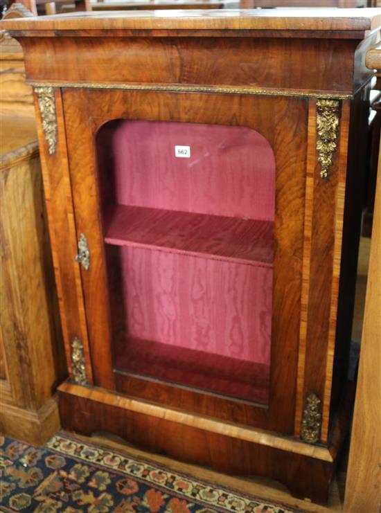 Victorian inlaid walnut pier cabinet